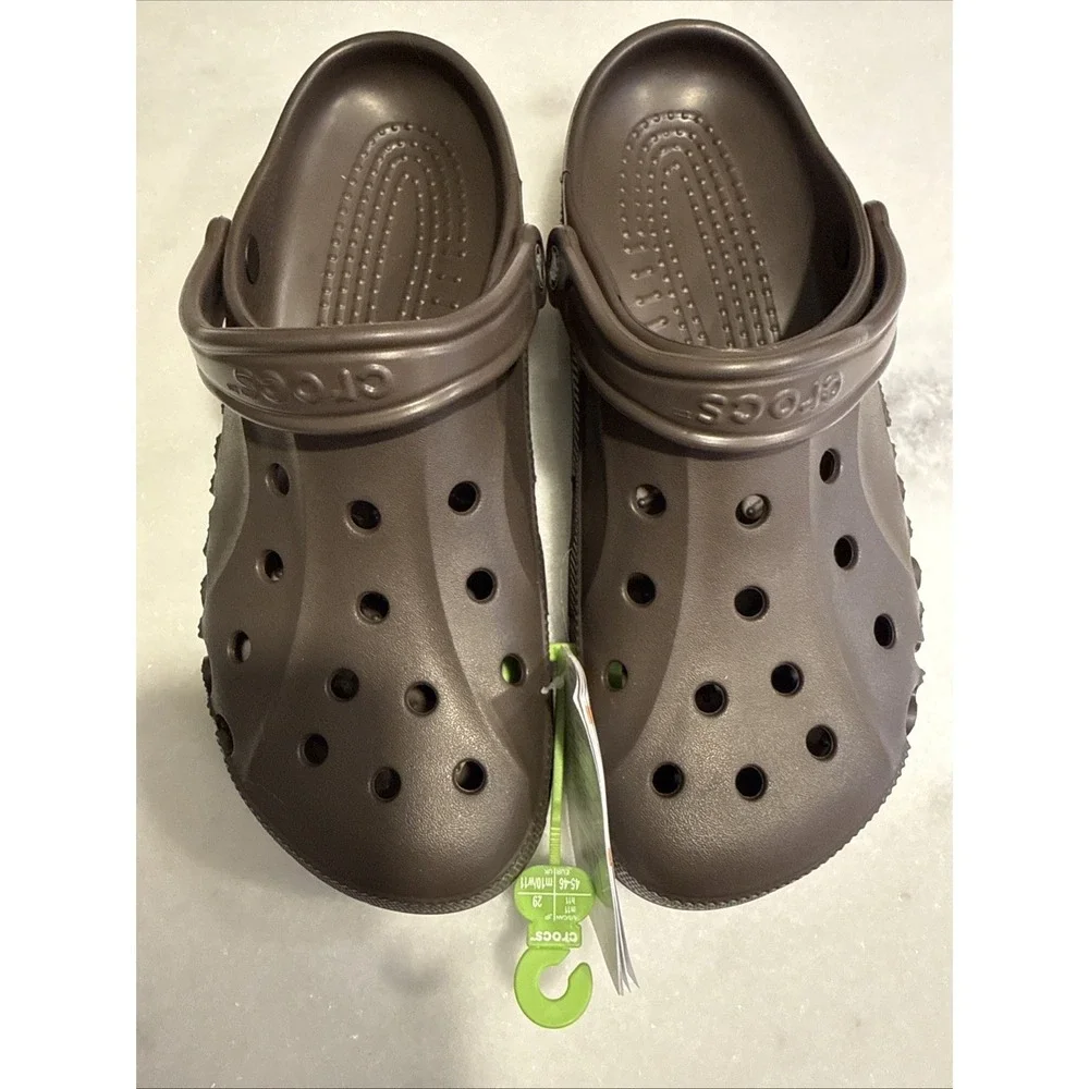 Crocs Baya Clog Mens 11 Chocolate Brown Water Friendly Slip On Comfort 10126-206